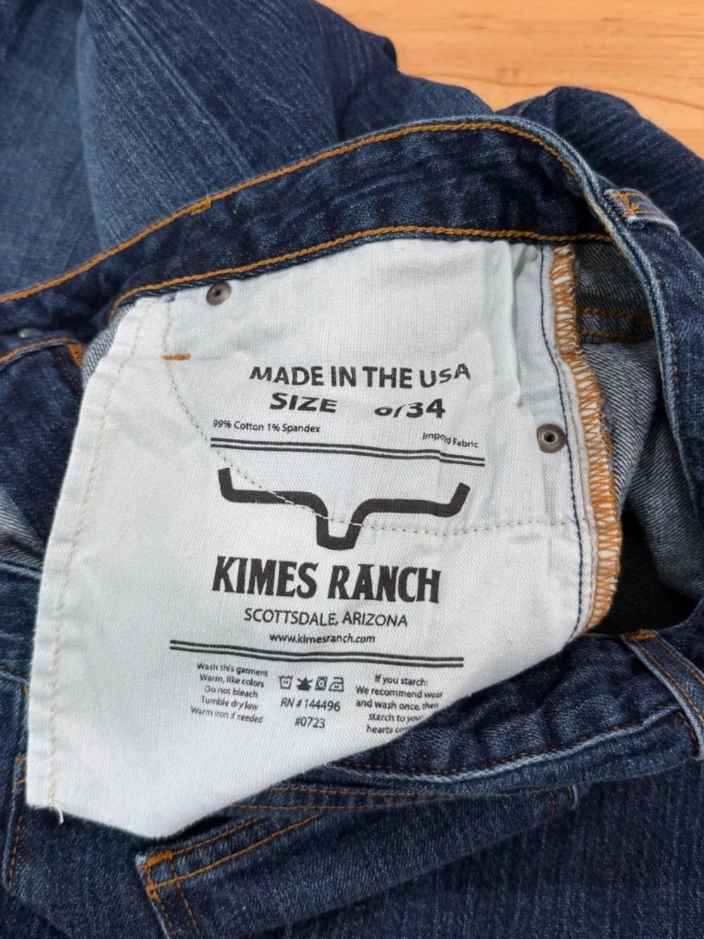 Kimes Ranch Jennifer Medium Wash Jeans Flare Leg Size 6 34 - Picture 6 of 6